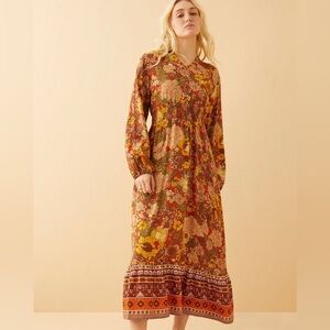 Bohera Floral Long Sleeve Maxi Dress - Brand New - Size LG